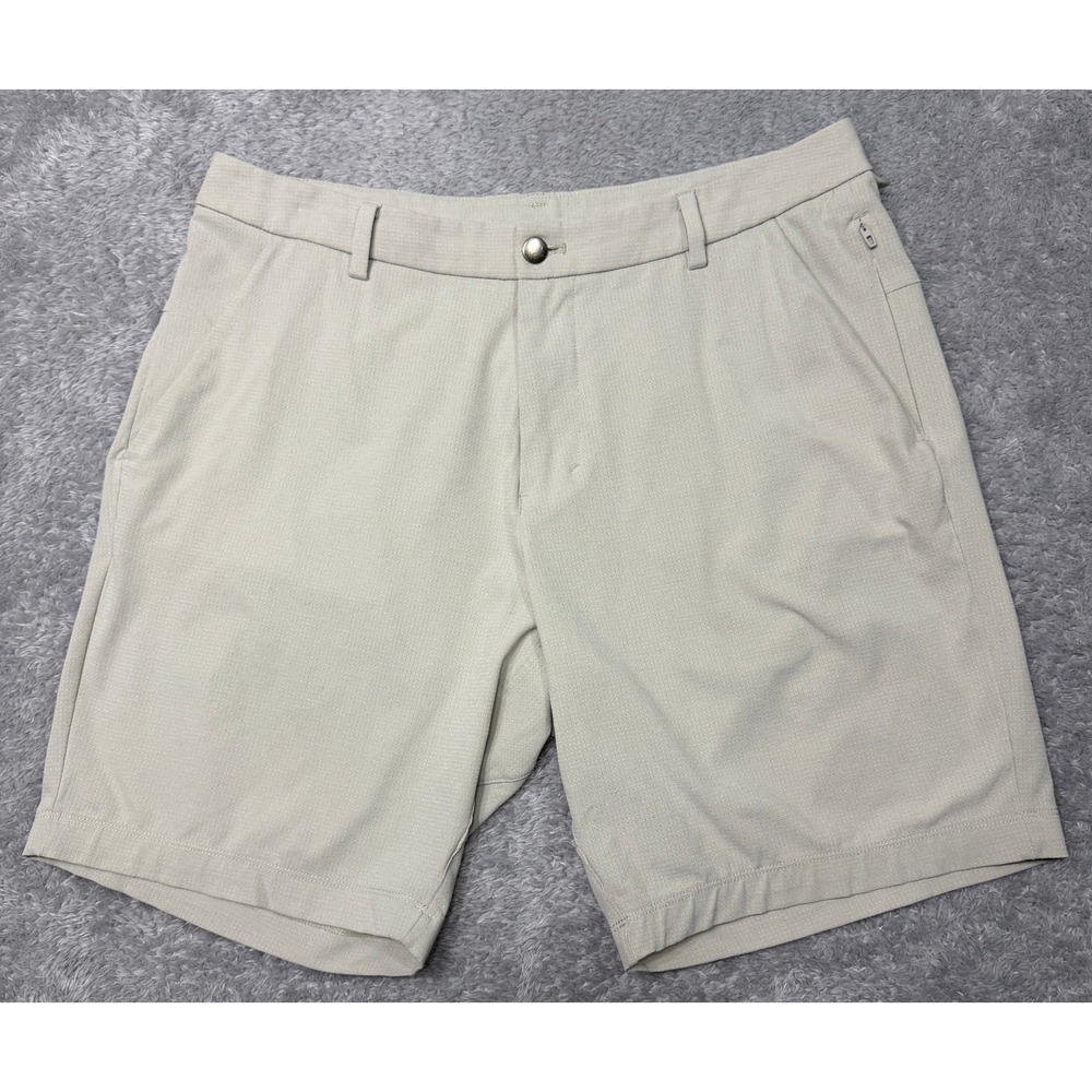 Lululemon Shorts Mens 32 Tan Commission Golf Stretch Performance 8.5" Inseam